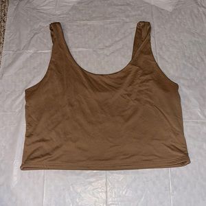 SINCERELY JULES NUDE CROP TANK TOP SIZE L